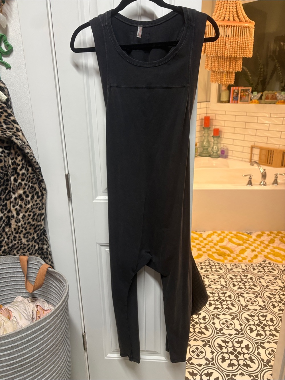 Free People Black Sleeveless Jumpsuit Romper